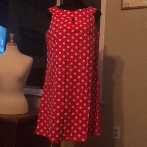 Vintage handmade red/white mod dress Size S